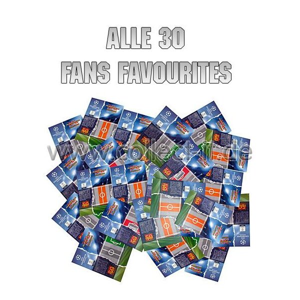 Panini Adrenalyn XL - CL 2011/12 - Spar 5 - ALLE 30 Fans Favourites