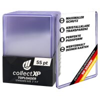 collectXP – Toploader 3 x 4 Zoll (55 pt) – Premium-Hartplastikhüllen für TCG & Sammelkarten (25 Stück)