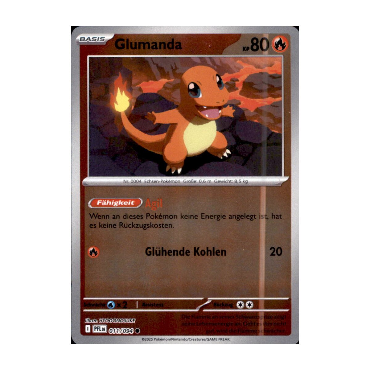 glumanda pokemon card value 57/112 EX Feuerrot & Blattgrn 2004 Pokton Retreat Cost 23 glumanda charmander - voltaje