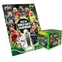 Darts PDC World Championship Sticker 2026 -  1 Display (36 Tüten) + Album