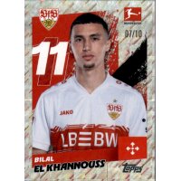 Topps Bundesliga 2025/2026 Sticker 278 - Bilal El Khannouss /10 NUMBERED - VfB Stuttgart
