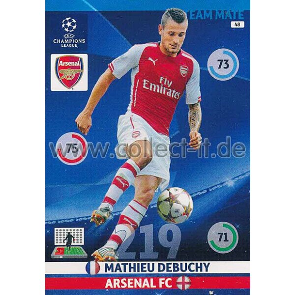 PAD-1415-048 - Mathieu Debuchy - Base Card