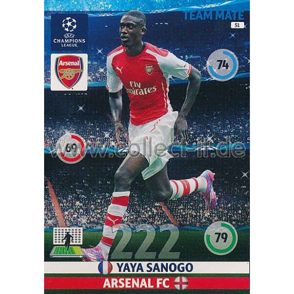 PAD-1415-051 - Yaya Sanogo - Base Card