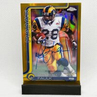 Marshall Faulk On Card Autograph 33/50 Gold Refractor...