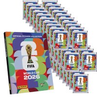 Panini FIFA World Cup 2026 Sticker - 1 Hardcover Album + 50 Tüten