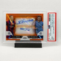 Andres Iniesta Kevin de Bruyne Dual Auto PSA9 Topps...