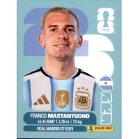 Sticker ARG15 - Franco Mastantuono - Argentina - 2026