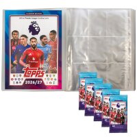 Topps Premier League 2026/27 Trading Cards - 1 Leere Sammelmappe + 5 Booster