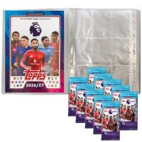 Topps Premier League 2026/27 Trading Cards - 1 Leere Sammelmappe + 10 Booster