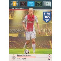 Fifa 365 Cards 2016 020 Davy Klaassen - Base Karte