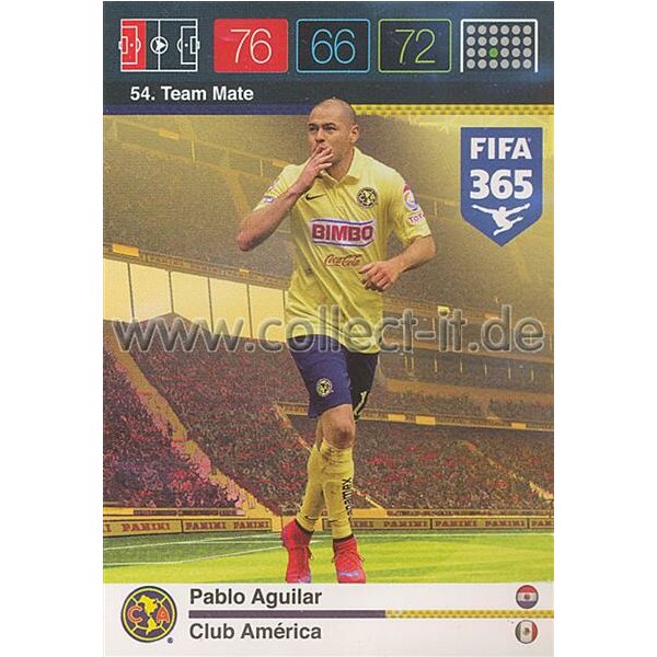 Fifa 365 Cards 2016 054 Pablo Aguilar - Base Karte