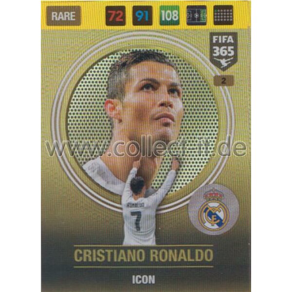 Fifa 365 Cards 2017 - 002 - Cristiano Ronaldo - Icons - Real Madrid CF