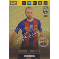 Fifa 365 Cards 2017 - 004 - Andres Iniesta - Signatures -...