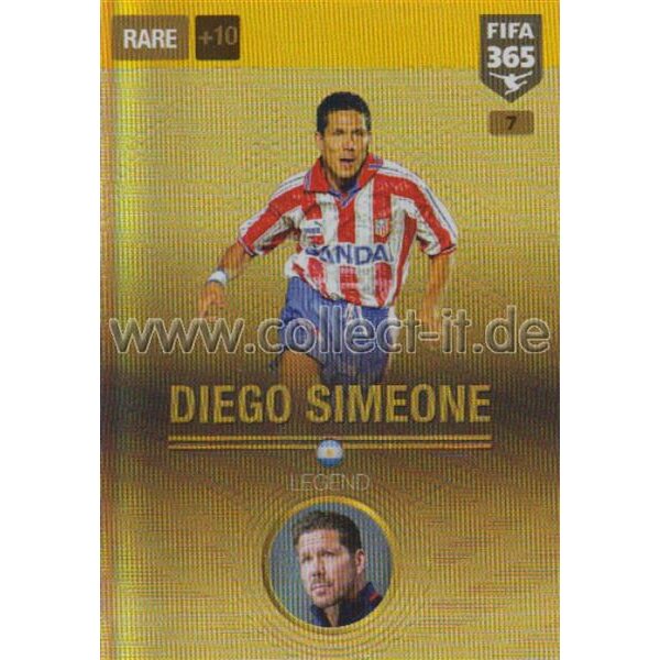 Fifa 365 Cards 2017 - 007 - Diego Simeone - Legends - Atletico de Madrid