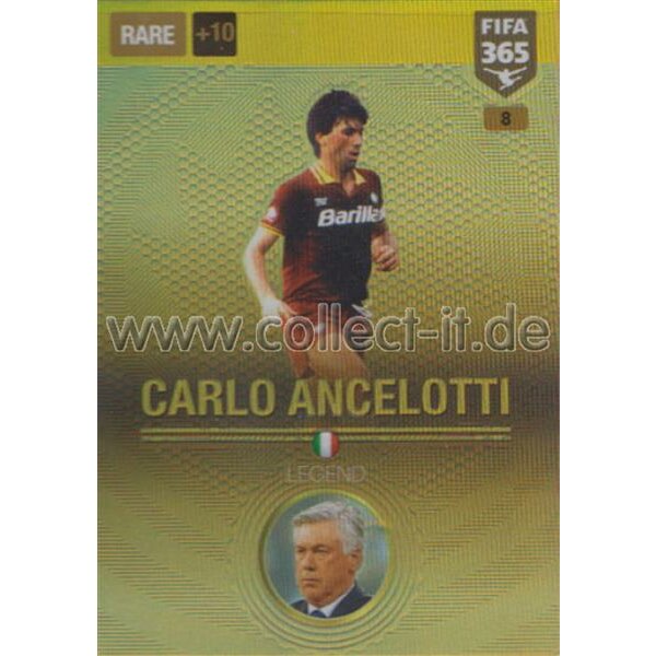 Fifa 365 Cards 2017 - 008 - Carlo Ancelotti - Legends - AS Roma
