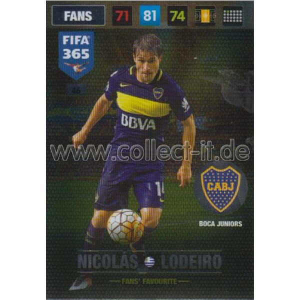 Fifa 365 Cards 2017 - 046 - Nicolas Lodeiro - Fans Favourites - Boca Juniors