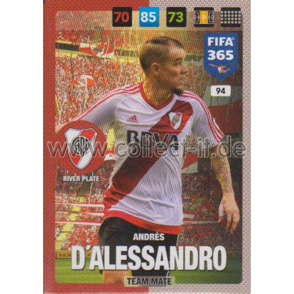 Fifa 365 Cards 2017 - 094 - Andres D Alessandro - Team Mates - River Plate