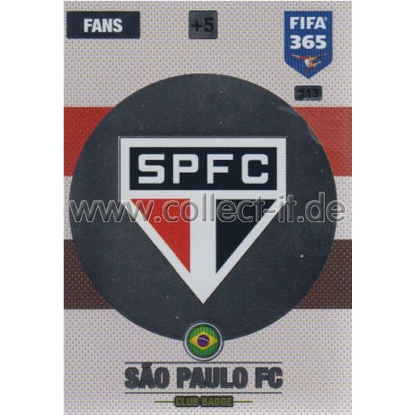 Fifa 365 Cards 2017 - 113 - Club Badge - Club Badges - Sao Paulo FC