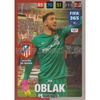 Fifa 365 Cards 2017 - 127 - Jan Oblak - Team Mates -...