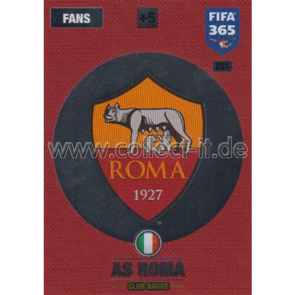 Fifa 365 Cards 2017 - 221 - Club Badge - Club Badges - AS Roma