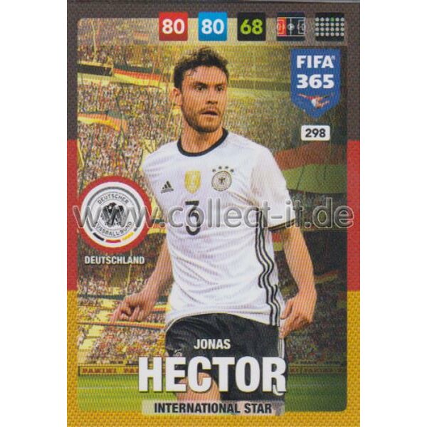 Fifa 365 Cards 2017 - 298 - Jonas Hector - International Stars - Deutschland