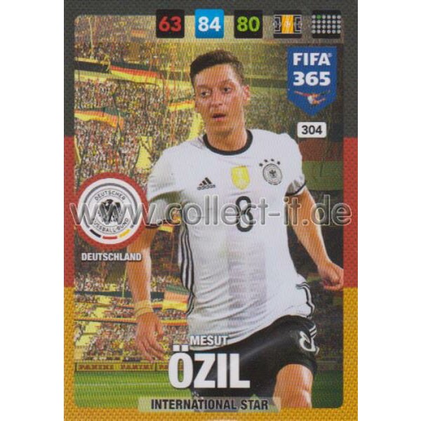 Fifa 365 Cards 2017 - 304 - Mesut Özil - International Stars - Deutschland