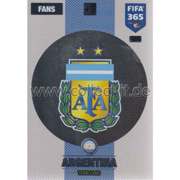 Fifa 365 Cards 2017 - 320 - Team Logo - Team Logo - Argentina