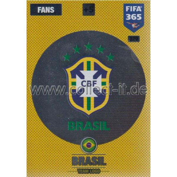 Fifa 365 Cards 2017 - 329 - Team Logo - Team Logo - Brasil