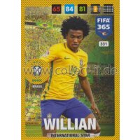 Fifa 365 Cards 2017 - 331 - Willian - International Stars...