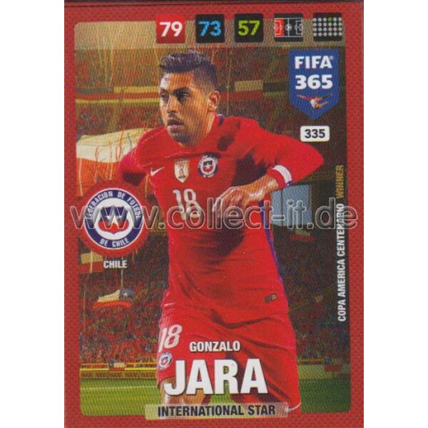 Fifa 365 Cards 2017 - 335 - Gonzalo Jara - International Stars - Chile