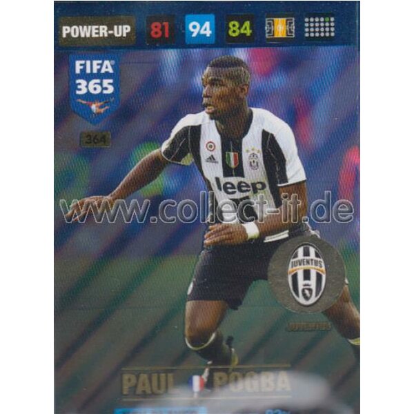 Fifa 365 Cards 2017 - 364 - Paul Pogba - Key Players - Juventus