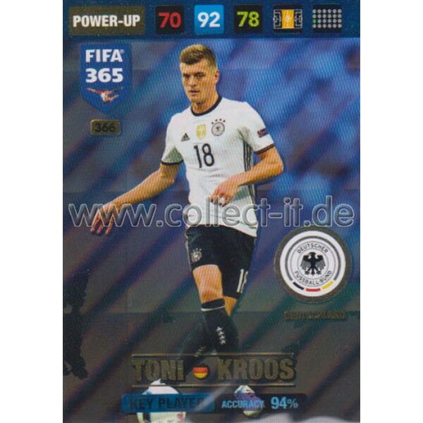 Fifa 365 Cards 2017 - 366 - Toni Kroos - Key Players - Deutschland