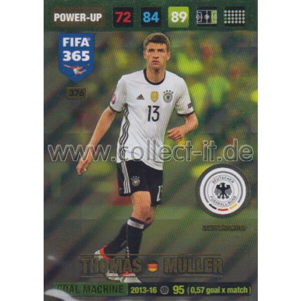 Fifa 365 Cards 2017 - 376 - Thomas Müller - Goal Machines - Deutschland