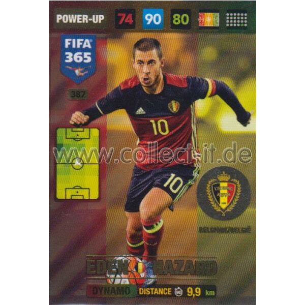 Fifa 365 Cards 2017 - 387 - Eden Hazard - Dynamos - Belgien