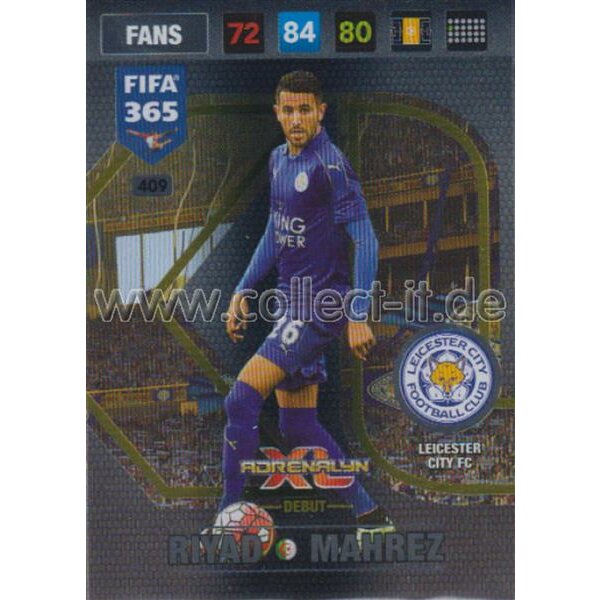 Fifa 365 Cards 2017 - 409 - Riyad Mahrez - Axl - Veterans - Leicester City FC