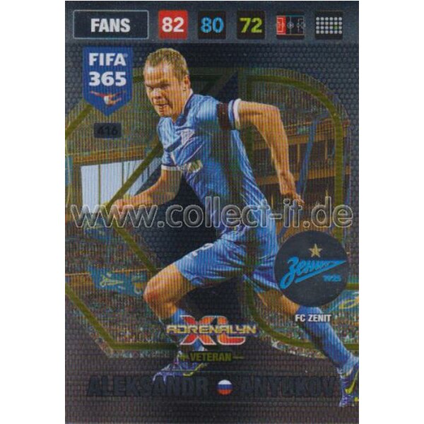 Fifa 365 Cards 2017 - 416 - Aleksandr Anyukov - Axl - Debuts - FC Zenit
