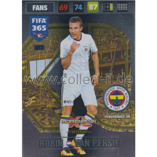 Fifa 365 Cards 2017 - 417 - Robin Van Persie - Axl - Debuts - Fenerbahce SK