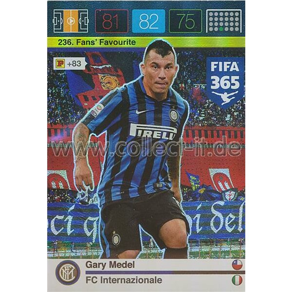 Fifa 365 Cards 2016 236 Gary Medel - Fans Favourites