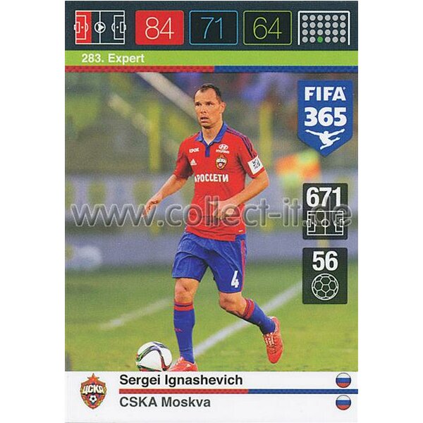 Fifa 365 Cards 2016 283 Sergei Ignashevich - Experts