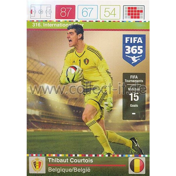 Fifa 365 Cards 2016 316 Thibaut Courtois - International Stars
