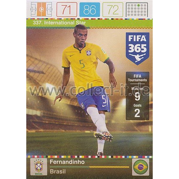 Fifa 365 Cards 2016 337 Fernandinho - International Stars