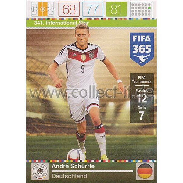 Fifa 365 Cards 2016 341 Andre Schürrle - International Stars