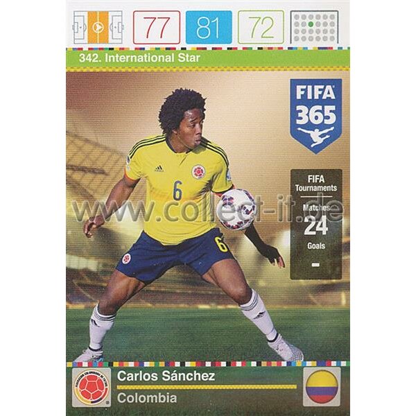 Fifa 365 Cards 2016 342 Carlos Sanchez - International Stars