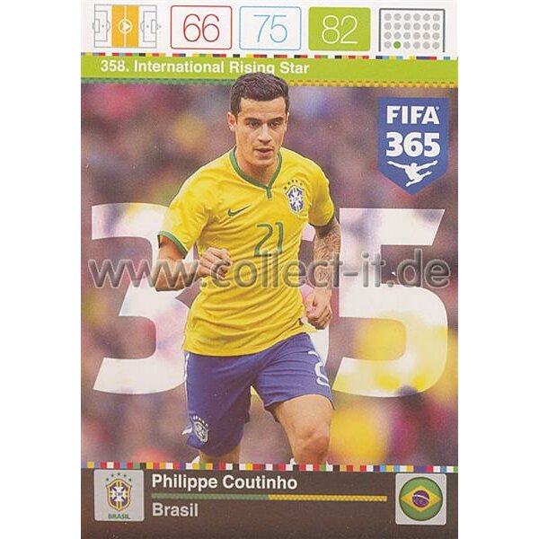 Fifa 365 Cards 2016 358 Philippe Coutinho - International Rising Stars