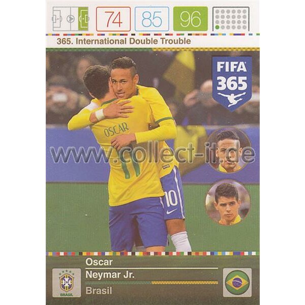 Fifa 365 Cards 2016 365 Oscar & Neymar Jr. - International Double Trouble