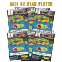 Panini WM 2014 Adrenalyn XL - Spar 7 - ALLE 32 Star Player