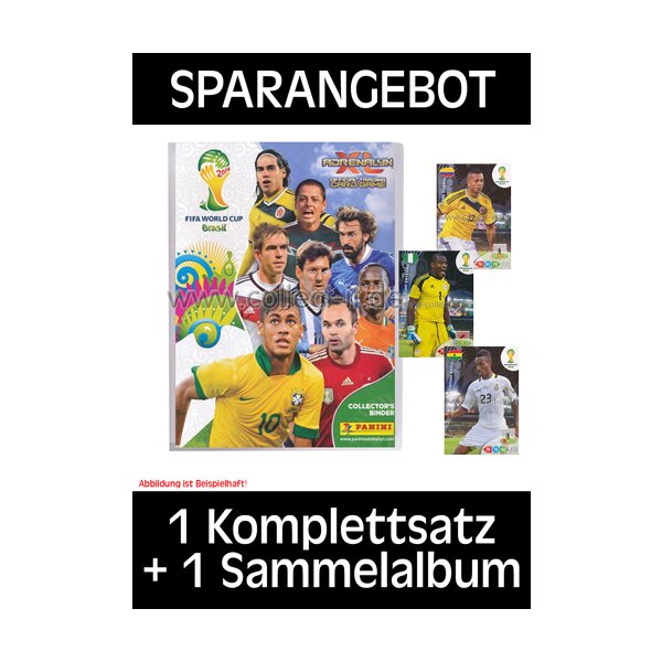 Panini WM 2014 Adrenalyn XL - Spar 19 - Komplettsatz + Sammelalbum