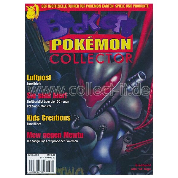 Beckett Pokemon Collector - Jahrgang 1 - Ausgabe 8 - Deutsch