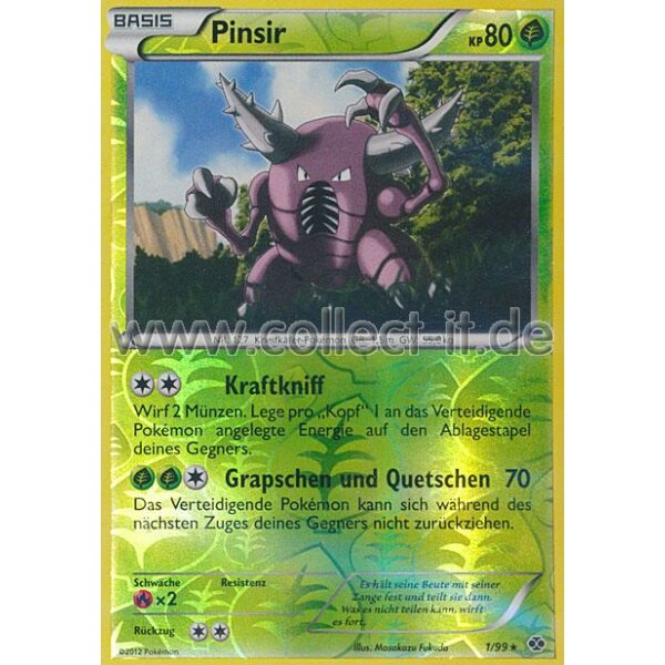 1/99 - Pinsir - Reverse Holo