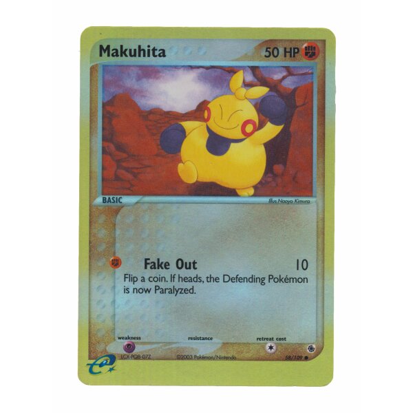 58/109 Makuhita - Reverse Holo - EX Ruby Sapphire - ENGLISCH